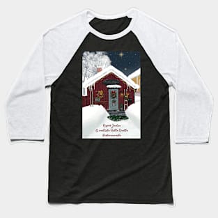 Joulukortti idyllisestä Skatasta Pietarsaaressa Baseball T-Shirt